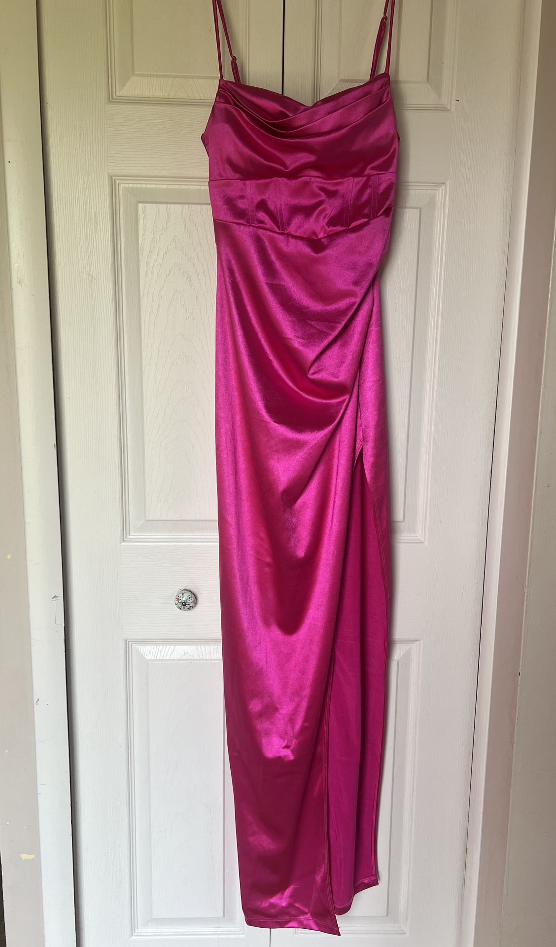Pink long dress size medium
