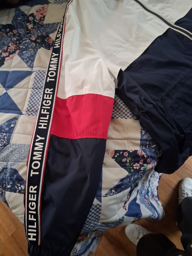 Tommy Hilfiger Thin Fleece Spring Jacket Wind Breaker Size XL