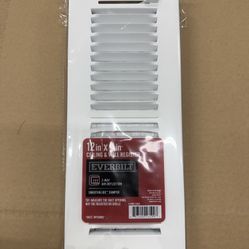 EVERBILT -  12 In x 4 in ceiling & Wall Register in White