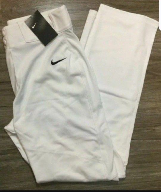 Brand New Nike Vapor White Long Baseball Pants Adult Sizes XS, Small