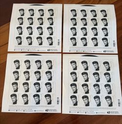 2015 Elvis Presley US Forever Stamp, 4-Full Sheets 16 Stamps 64 Total $52.48 FV
