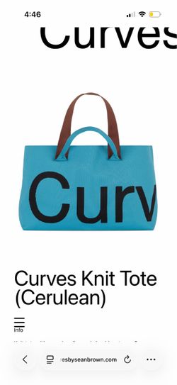 Curves Knit Tote (Cerulean)