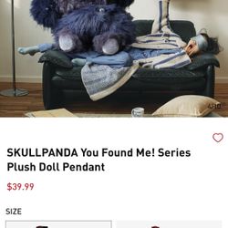 Pop Mart Skull Panda You Found Me Plush Toy Ratty Bear