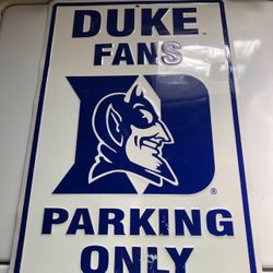 Duke parking sign