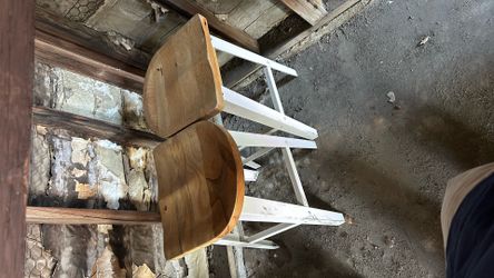 2 Wooden Top Stools
