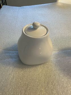 White Porcelain Pier One Sugar Bowl