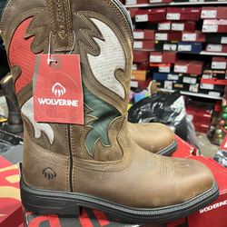 WOLVERINE STEEL TOE COWBOY BOOTS SIZE 9.5 And 11