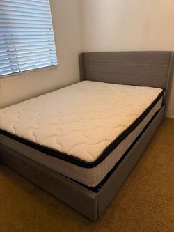 Bed QUEEN FrameBase with Mattress( 4 drawers under bed)