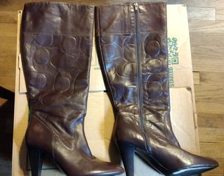 Coach Chestnut Knee-high Boots 8.5