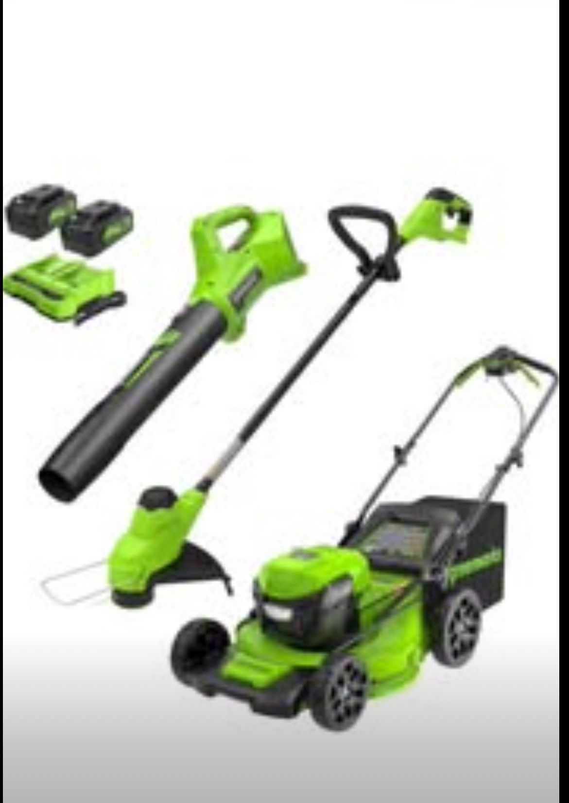 Greenworks 48V (2x24V) 21" Brushless Mower+12" String Trimmer+320CFM Blower