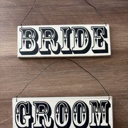 Bride & Groom Signs 
