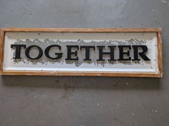 Rustic Sign. Wood and metal