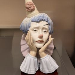 Vintage Retired Lladro Jester/Clown’s Head #5129 ‘Sad Melancholy’ 