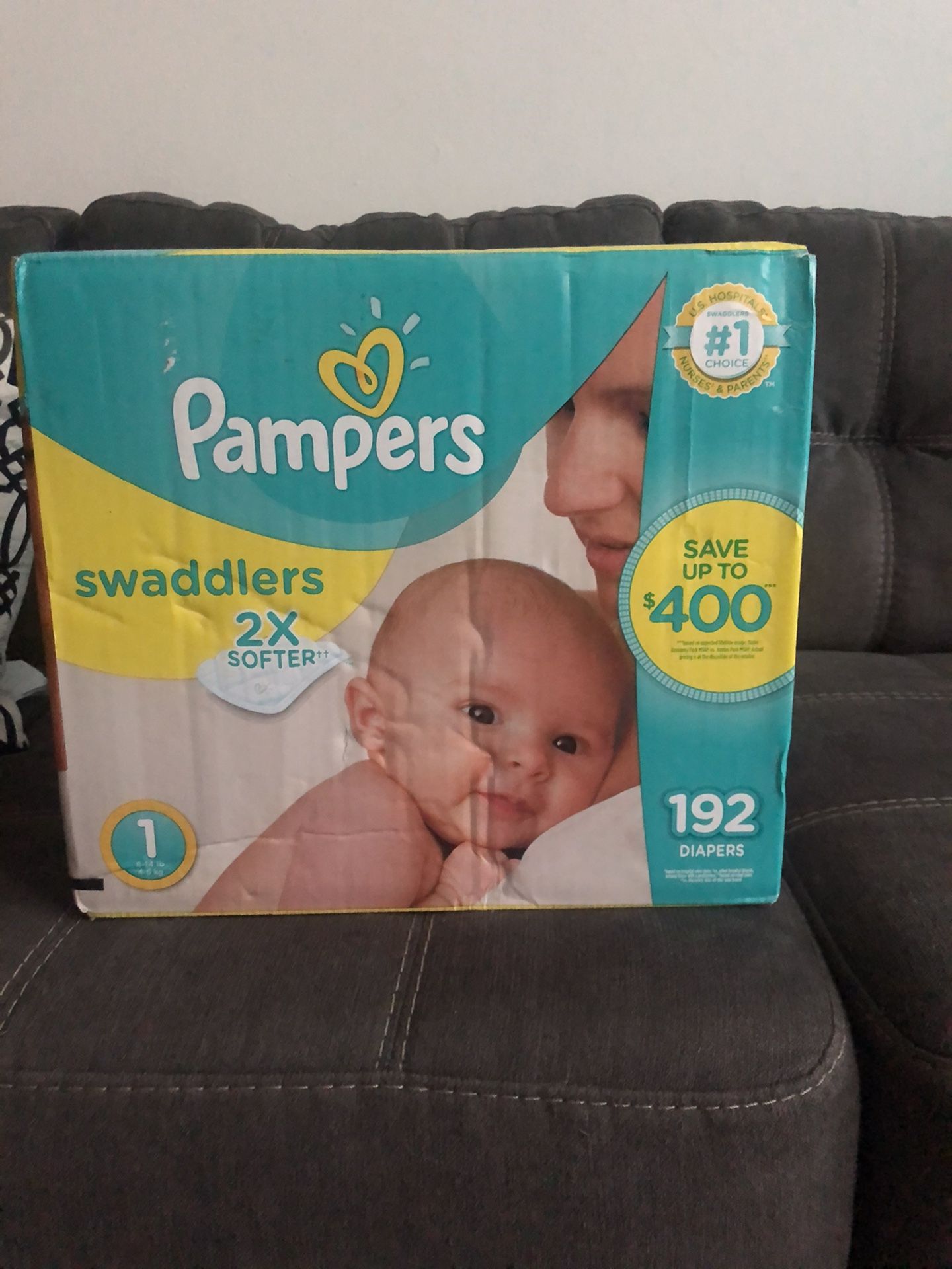 Pampers Swaddlers Newborn Diapers Size 1