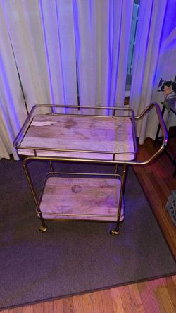 Two-Tier Rolling Bar Cart