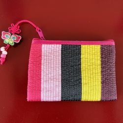 Colorful Striped Pouch New