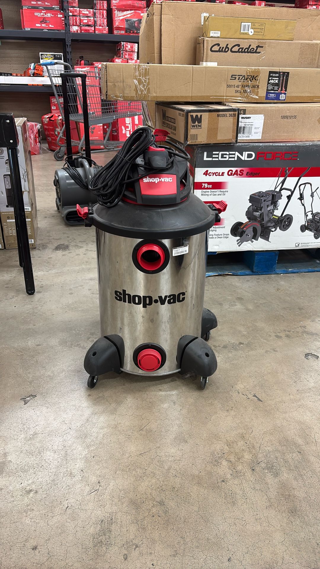 Shop-Vac 12 Gallon 6.0 Peak HP Wet/Dry Vacuum, Stainless Steel Tank, 3 in 1 Function Portable Shop Vacuum with Attachments