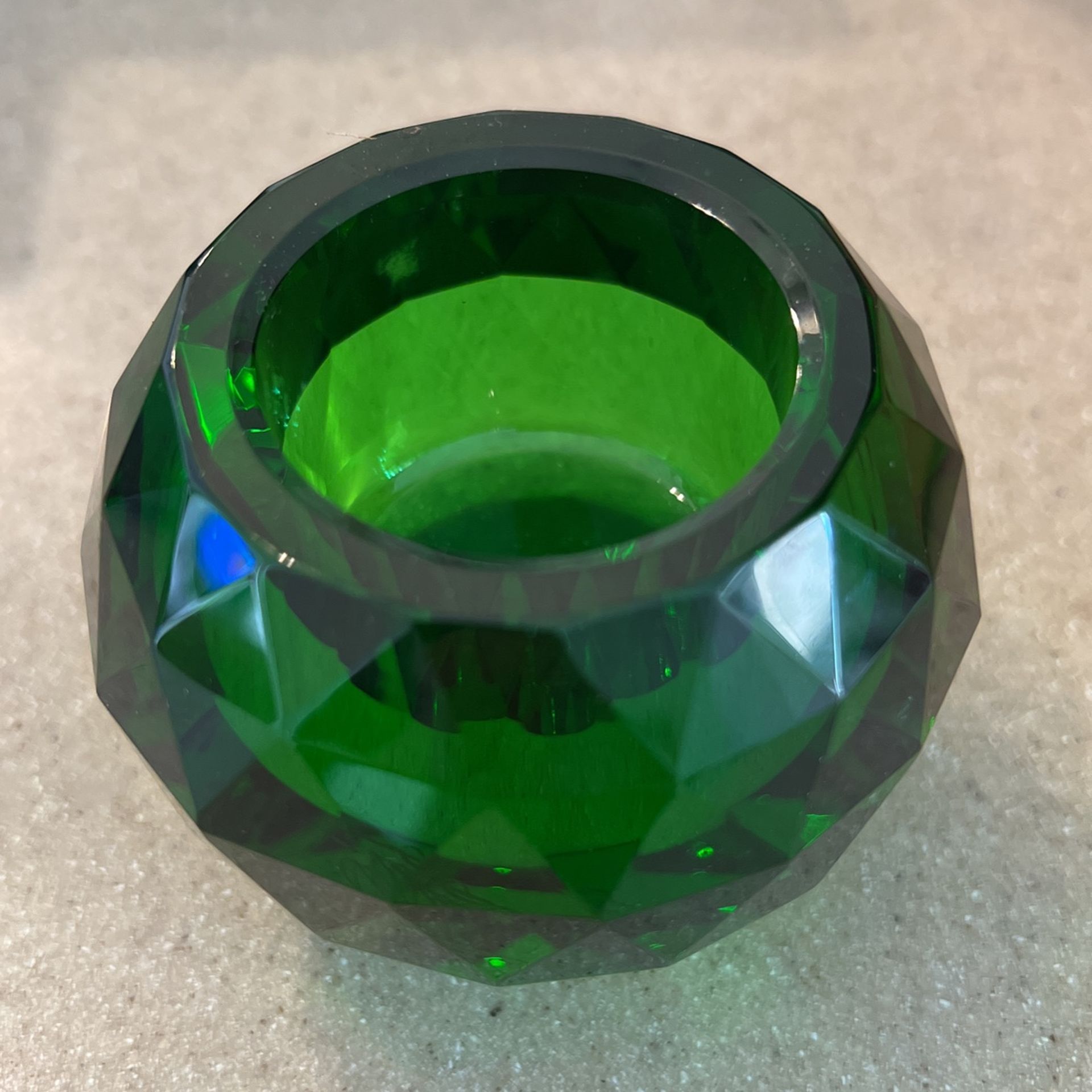 Oleg Cassini Crystal Votive New & Signed