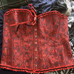 Womens Corset Plus Size Sexy Lingerie Floral Lace Up Boned Overbust Bustier  Top Size 18-20 for Sale in Vancouver, WA - OfferUp