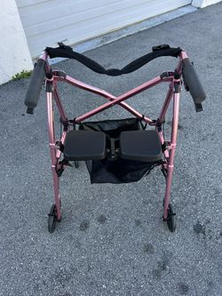 Stander Space Saver Walker in Regal Rose