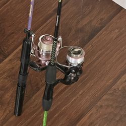 2 fishing rod in reels