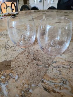 2 piece set peak bottom ice roller cocktail glasses