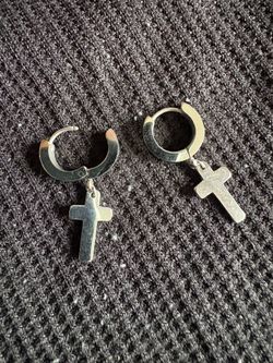 Hanging Cross Earrings