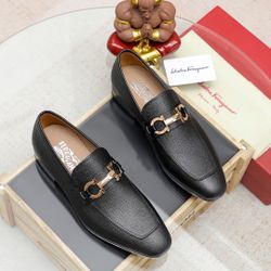 Ferragamo Men’s Leather Shoes With Box 2026 New 