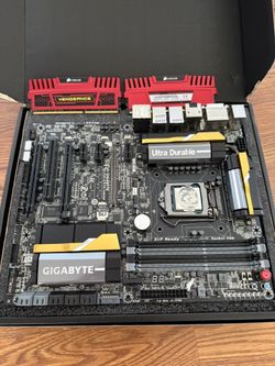 GIGABYTE computer Motherboard Z87X with Corsair 8x2 Gb Ram
