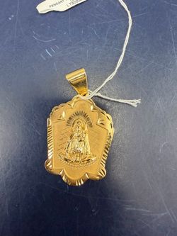 14Karat Gold St. Caridad Pendant