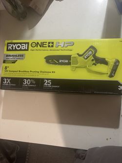 Ryobi 18V ONE+ HP 8” Compact Brushless Pruning Chainsaw Kit