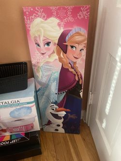 Girls Frozen Elsa Ana Portrait Painting