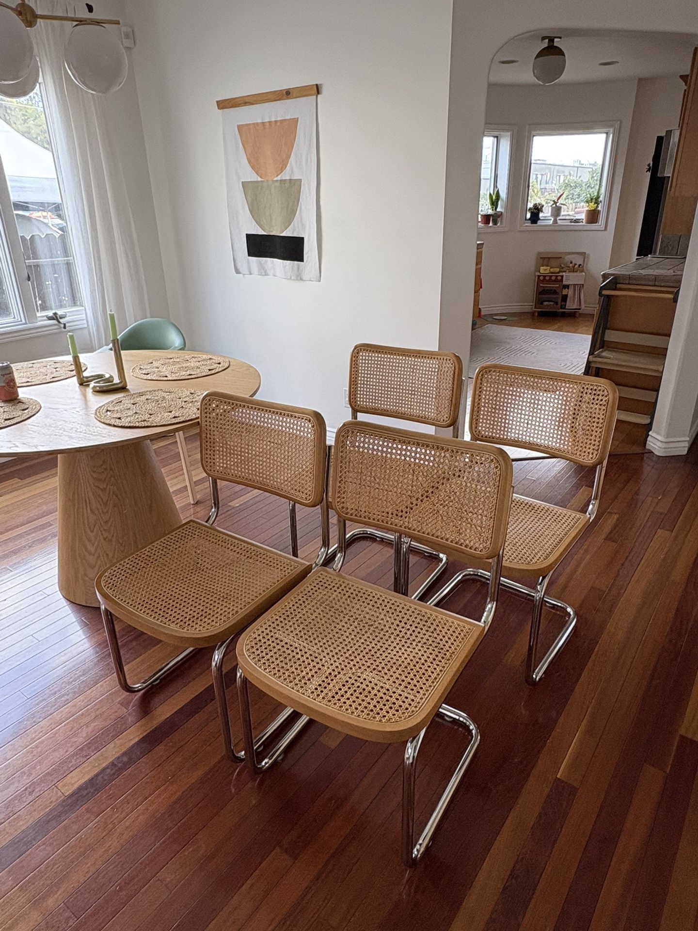 Cane Dining Chairs - 4
