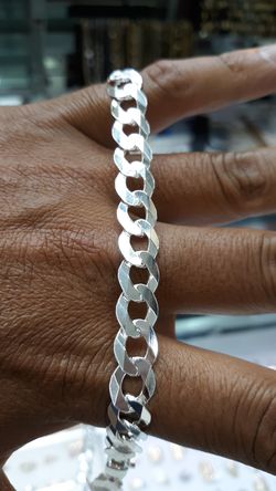 925 silver Cuban link chain 9mm 26 inch long 52.2