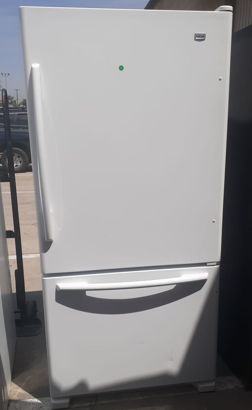 Maytag Bottom Freezer  White Refrigerator

