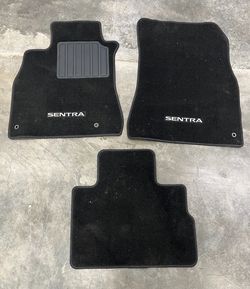 Nissan Sentra OEM Black Carpet Floor Mats Set Custom Fit Heavy Duty Front Rear Floorliners Genuine Factory Interior Protection T99E26LBOX Car Accessor