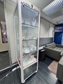 Lauren G Adams Lighted Glass Jewelry Display Case