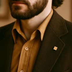 Vintage 1970s Geometric Cube Brutalist Gold-Tone Stickpin, 1.5”