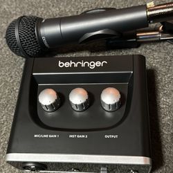 Behringer XM8500 Dynamic Microphone + UM2 Interface