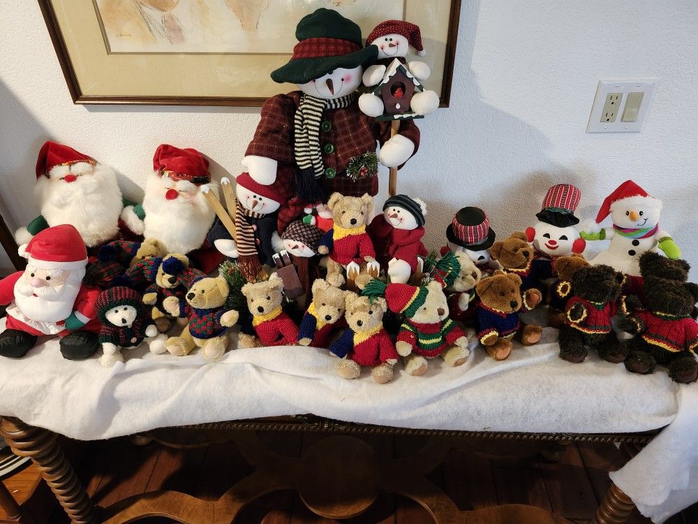 Christmas Bears, Santa & Snowman!
