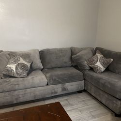 Sectional Couch And Oval Swivel Chair