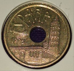 1995 Spain 25 Peseta Castilla y Leon Coin
