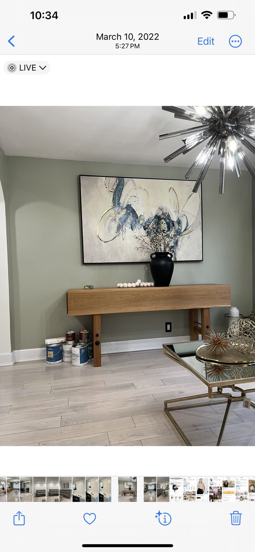 Oak Console table