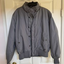 Men’s Jacket w/Hoodie - Gray - Large