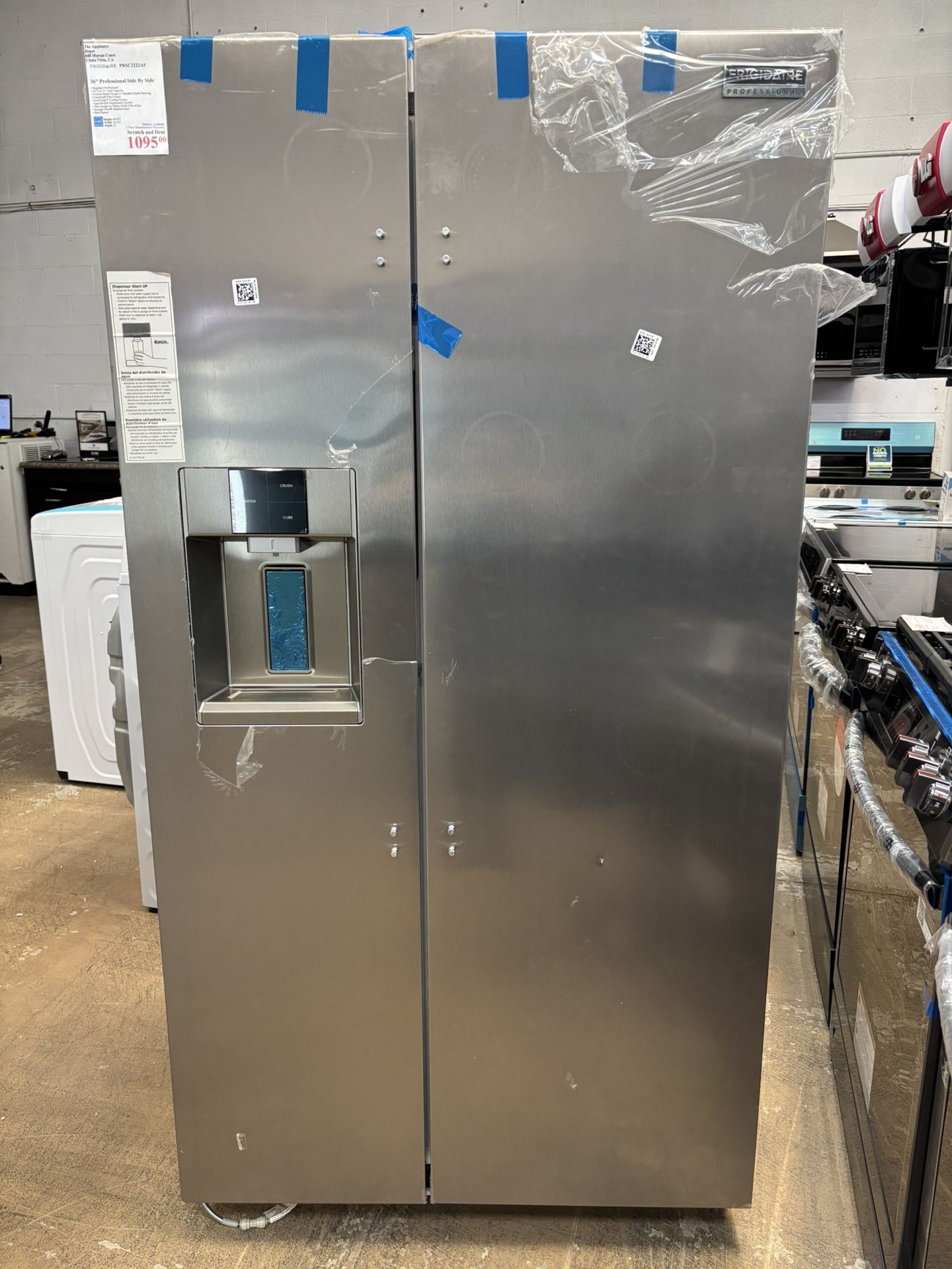 New! Frigidaire Professional 36” Side by Side Refrigerator