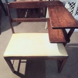VTG Mid Century Telephone "Gossip" Bench