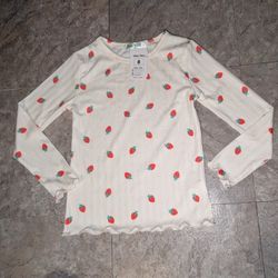 Cool Tree Girls Strawberries Long Sleeve Shirt New 