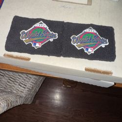 Pair Of 1992 Commemorative World Series Wrist Bands Braves & Blue Jays NEW RARE 