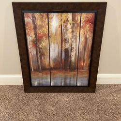 Large Framed Forest Wall Art