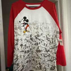 Mickey Mouse Mens Baseball Tee